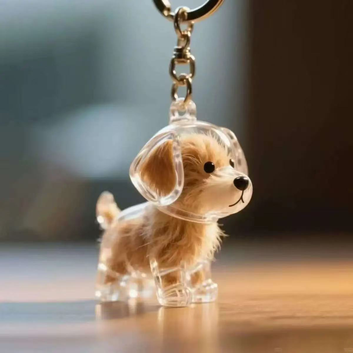 Caja de almacenamiento de pelo de perro, cápsula de recuerdo conmemorativo de pelo de cachorro, contenedor de piel de perro para mascota, llavero de cápsula transparente, recuerdos