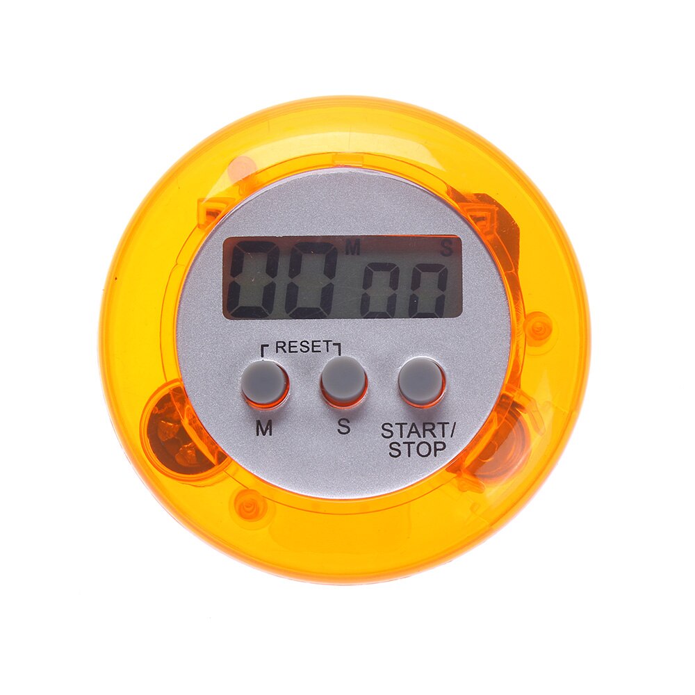 Mulfunctional Digital Magnetic LCD Stopwatch Timer Loud Alarm Convenience Kitchen Timer Tool for Cooking Baking Sports Games: Orange