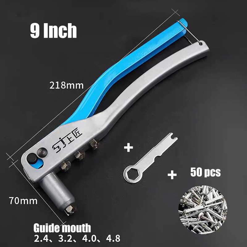 Metal Wood working Pop Rivet Tool Riveter Gun Repair Tools Kit Heavy Duty Hand Tool: 9 inch