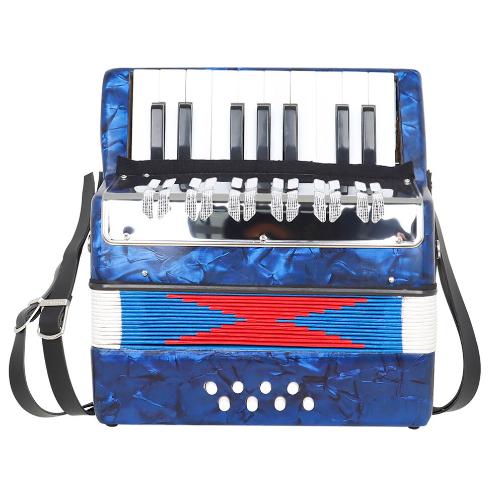 17 Key 8 Bas Accordeon Professionele Mini Accordeon Educatieve Muziekinstrument Voor Zowel Kinderen Kids Volwassen Accordeon: Blauw