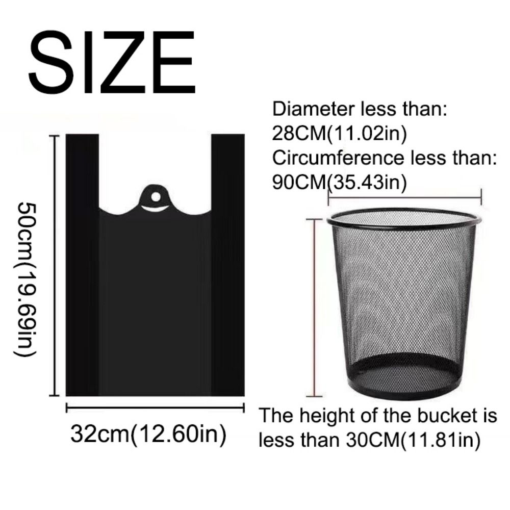 200 st förtjockade kraftiga soppåsar av plast, slitstarka, stora soppåsar, luktkontroll, läckagesäker, förvaringspåse för industriella ändamål