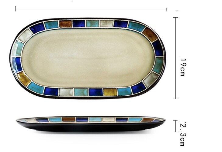 Cartoon Dinner Plate Set Ceramic Kitchen Plate Breakfast Tableware Set Food Dishes Rice Salad Noodles Bowl Soup Kitchen: 4