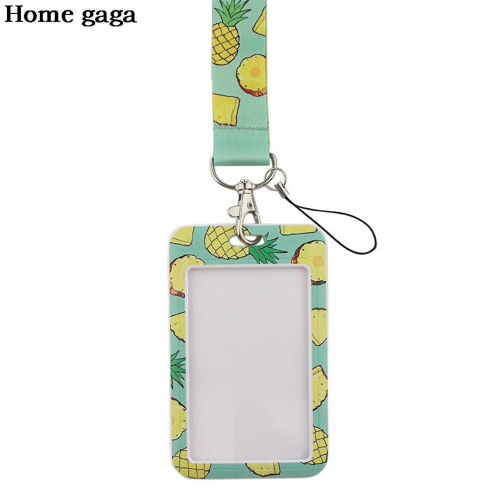 DB326 Homegaga Fruit Ananas Nekkoord Lanyards Id Badge Kaarthouder Sleutelhanger Mobiele Telefoon Strap Lint Singels Ketting