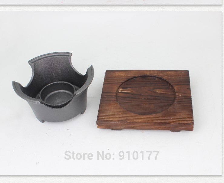 Japanese cast iron commercial small pot iron pot domestic dry boiler stove +pot 080-7