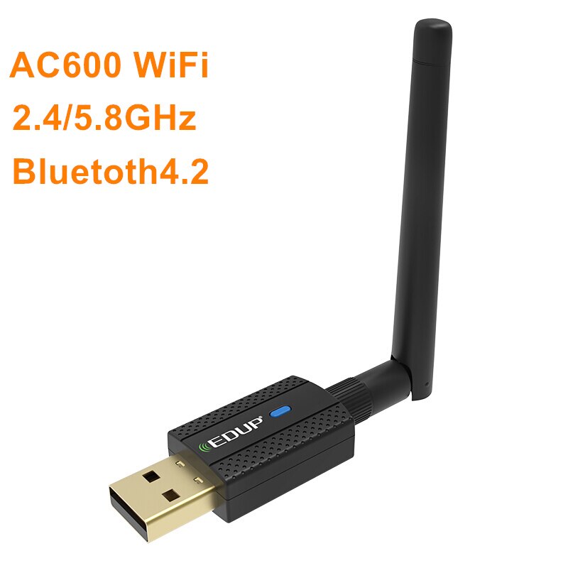 Edup 150Mbps Usb Wifi Adapter Blue-Tooth 4.0 802.11n Draadloze Usb Dongle Netwerkkaart Ontvanger Voor Desktop Laptop windows Linux: 600M BT4.2