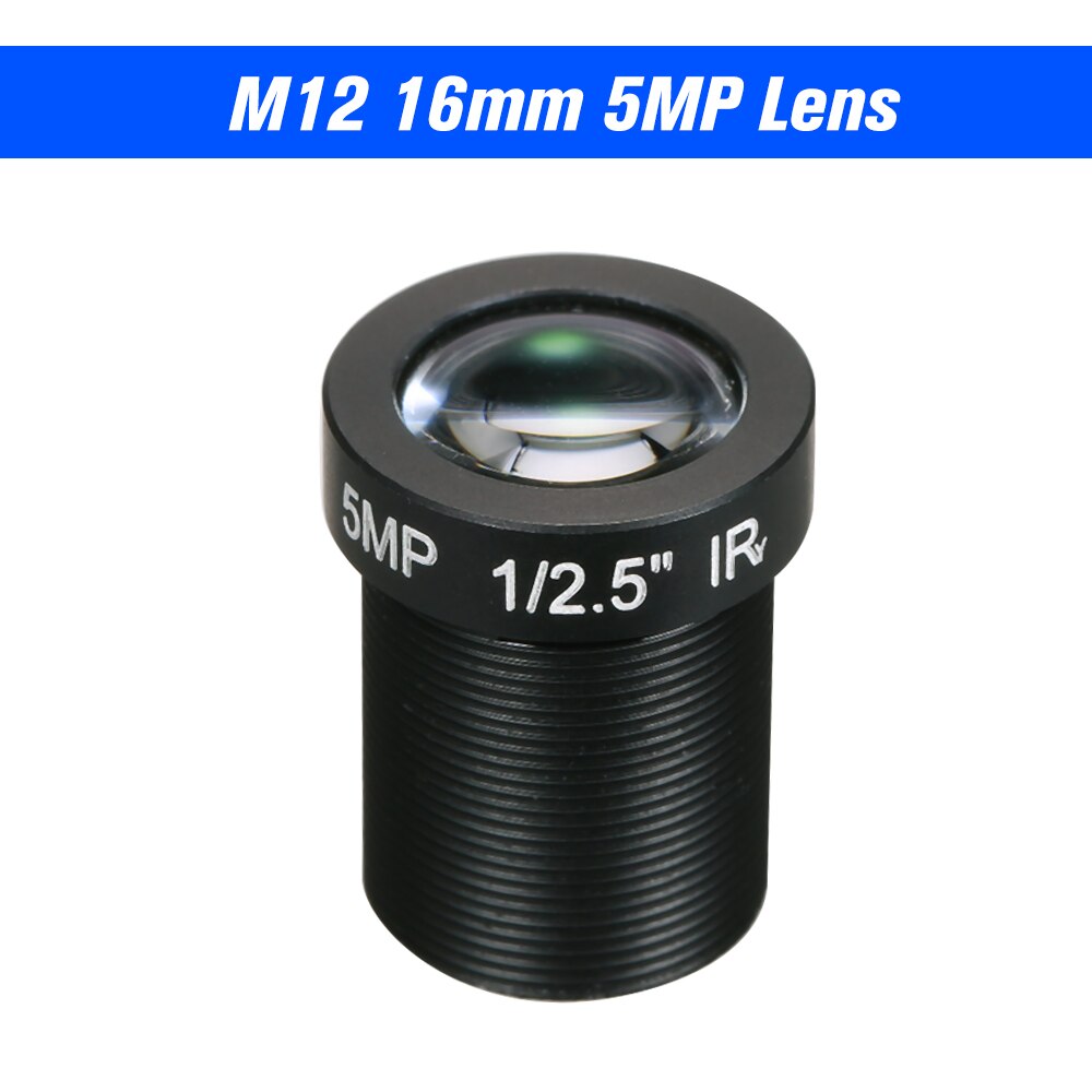HD 5,0 megapíxeles 5MP 16mm M12 CCTV Board Lens IP Camera Lens F2.0 Iris fijo M12 * P0.5 1/2. 5 "formato de imagen 96 grados ángulo de visión