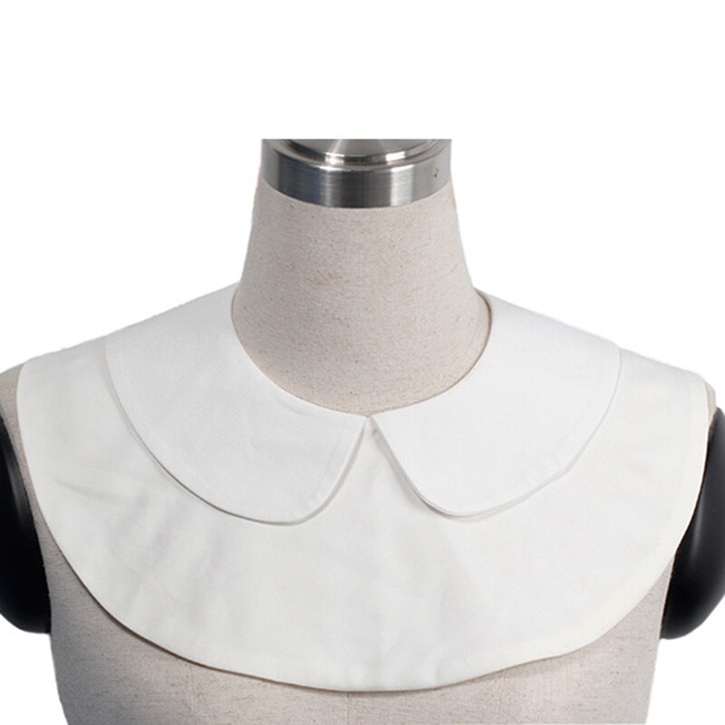 Shirt Gefälschte Kragen Abnehmbare Kragen Revers Falsche Kragen Abnehmbare Jahrgang solide Weiß Schwarz Krawatte Frauen Kleidung Zubehör
