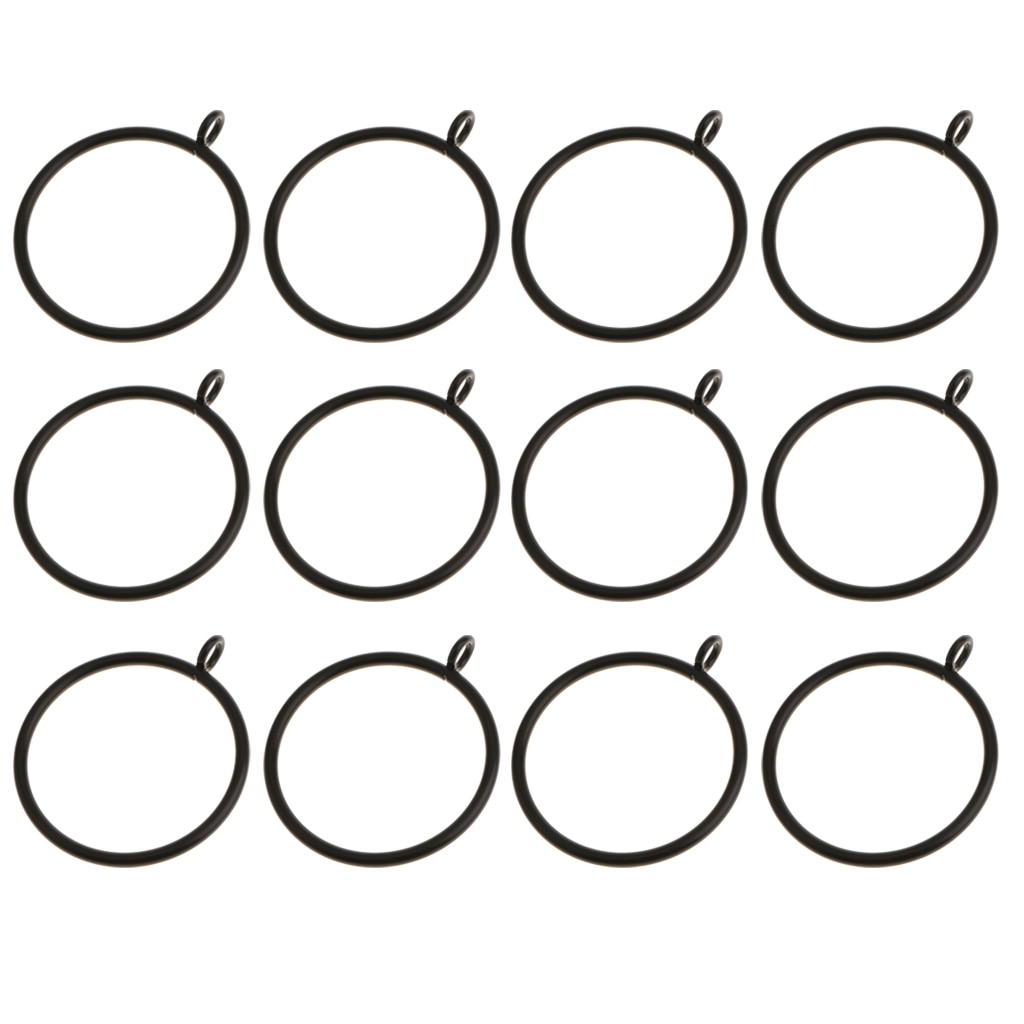 12 st rostsäker metall gardin draper stång ring ögle ring för 55mm diameter stolpar