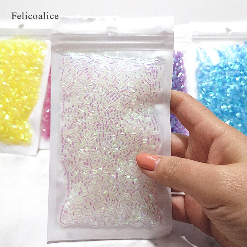 10g/Bag Slime Additives Supplies Bingsu Beads Accessories DIY Sprinkles Decorfor Fluffy Clear Crunchy Slime Clay: white 10g