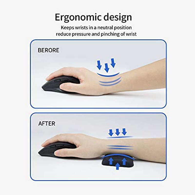 Keyboard Wrist Rest Pad Padded Memory Foam Hand Rest Support For Office, Computer, Laptop, Mac Typing And Wrist Pain Relief And