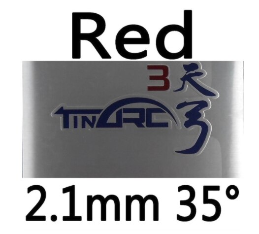 DHS TinArc 3 Pips-in-GOMA para tenis de mesa con esponja elástica alta, Original: red 2.1mm H35