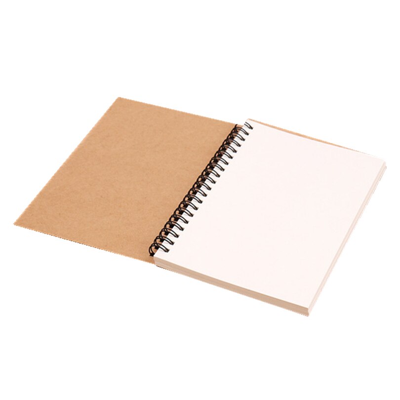 LOLO Black Khaki Sketchbook Spiral Drawing Notebook Inner Blank White Art Paper Notebook Painting Writing: C