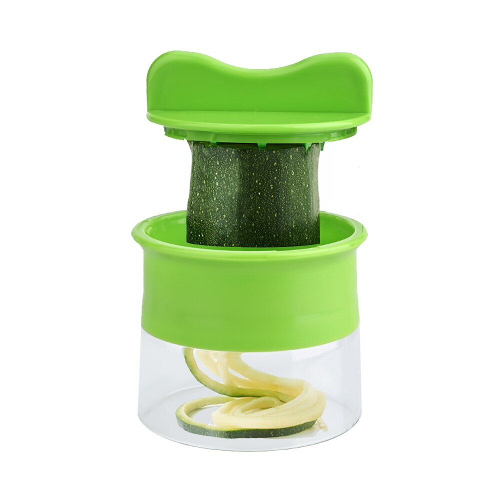 Rallador de mano cortador en espiral, zanahoria, pepino, Spirelli, cortador para fruta y verdura, ensalada, fideos de calabacín, máquina de espagueti, herramienta de cocina: Default Title