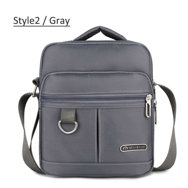 Men Multifunctional Handbag Shoulder Messenger Bag Satchel Business Nylon Crossbody Briefcases Bags Male Laptop Tote XA300ZC: style 2 gray