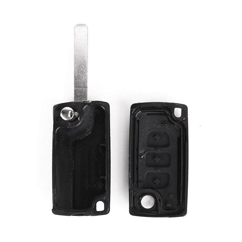 Carcasa de mando a distancia para Peugeot 407 y 407 SW, plegable, 3 botones
