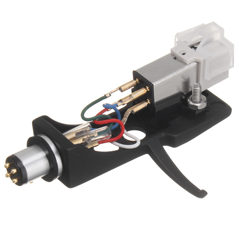 Cartridge Stylus Met Draaitafel Headshell 4 Pin Contacten Voor Fonograaf Draaitafel Grammofoon Lp Vinyl Naald