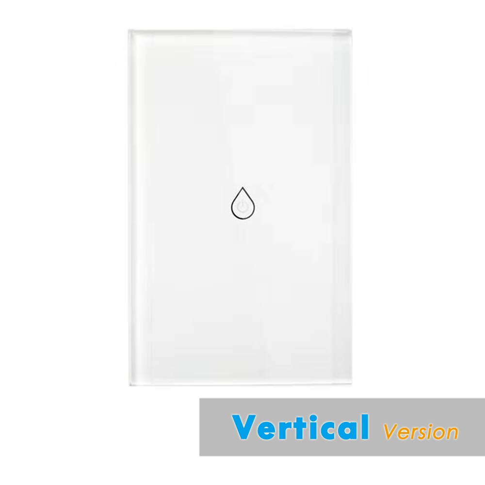 Inteligente Wifi calentador de agua interruptor de la caldera 16A 3000W Panel de vidrio de alta potencia Timmer aplicación móvil Control de voz con Alexa Google Home: 16A-Vertical