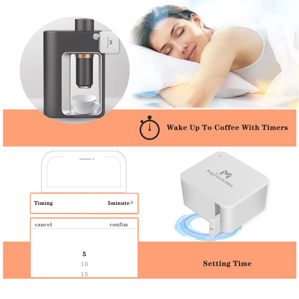 Bluetooth 5.0 Lamp Led Light Smart Wifi Switch Button Pusher Control Center for Garage Wall Light Switch App Timer Control Home