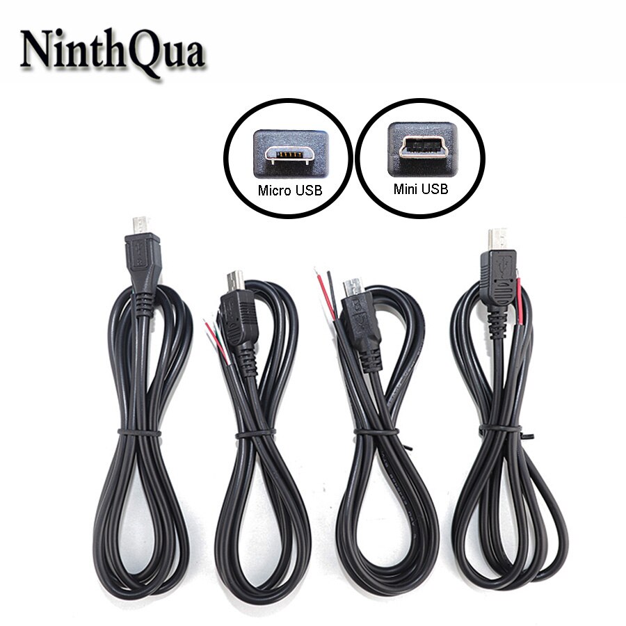 1pcs Micro /Mini Male Plug USB Adapter Connector with 2P / 4P OD3.5mm cable 1metre Converter Android Charging Connectors