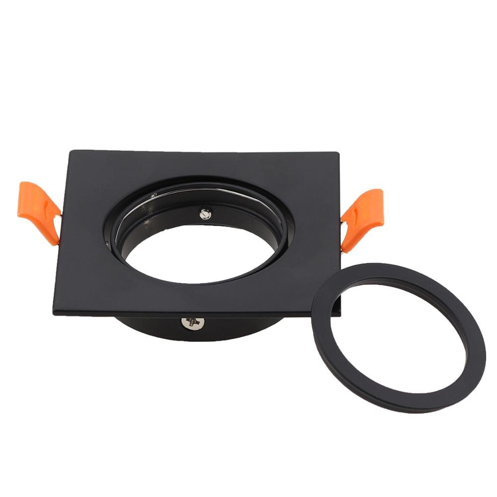 10Pcs Zwart Wit Zilver Ronde Verzonken Led Plafondlamp Verstelbare Frame MR16 GU10 Lamp Armatuur Downlight Houder Knipsel 65mm