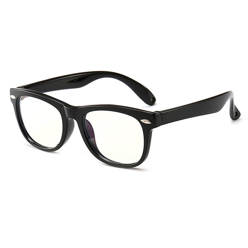 Maxjuli Kinderen Vierkante Blauw Licht Blokkeren Glazen Optische Frame Kind Jongen Meisje Computer Anti Reflecterende Brillen 6612: C1 black