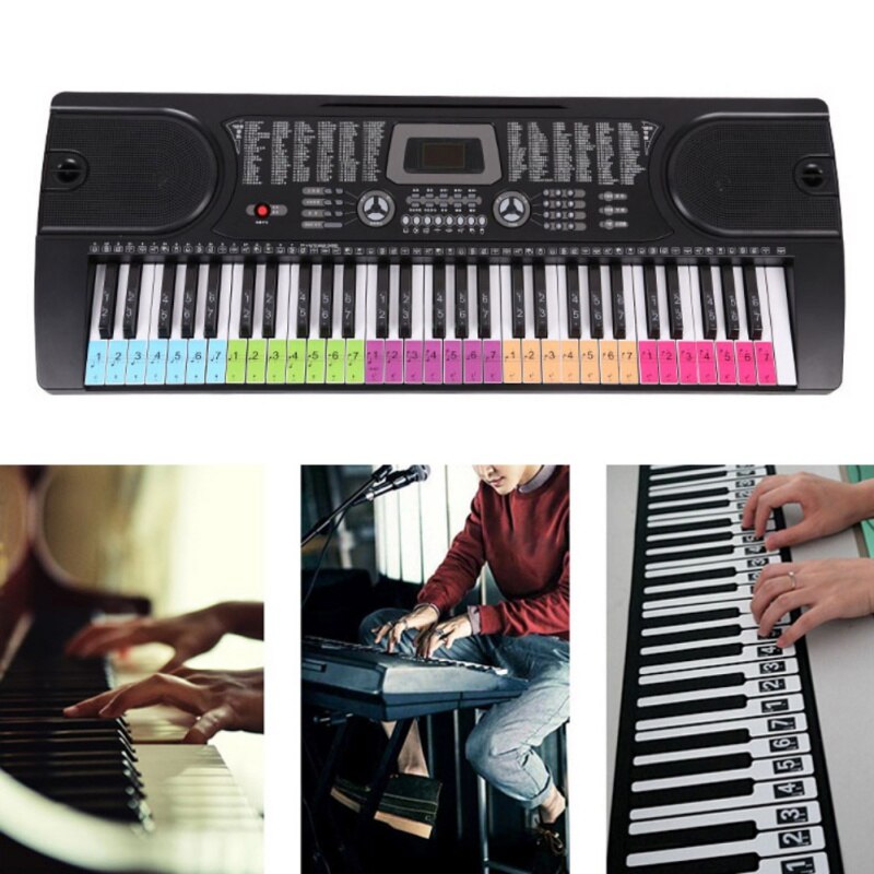 88 Keys Piano Keyboard Sound Stickers Piano Keyboard 61Keys Electronic Keyboard 54Keys Stickers Music Decal Label Note