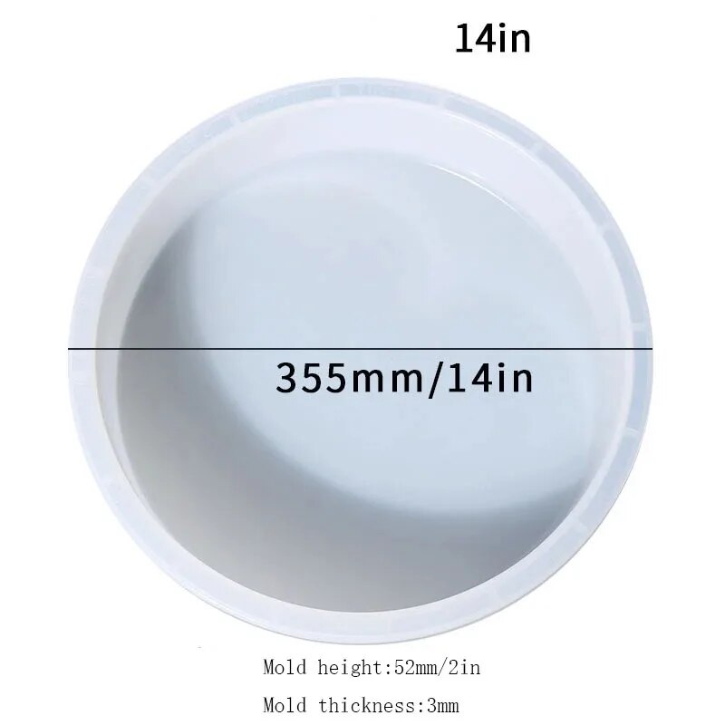 60cm oceano grande redondo retângulo mesa resina molde oversize mesa redonda ornamentos rio mesa molde de silicone fundição de resina fazendo: Grey