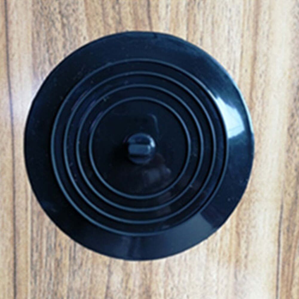 15cm De Douche En Silicone Bouchon de Vidange Accessoire Baignoire Stoppeur à l'épreuve des Fuites De Cuisine évier Bassin Couvercle Plat Rond Universel: Black