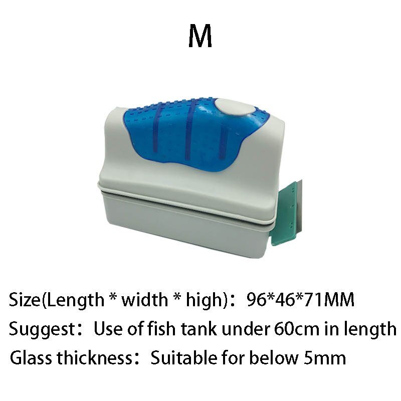 Rasqueta limpiadora de algas para acuario, cepillo magnético, herramientas para acuario,: bule-M