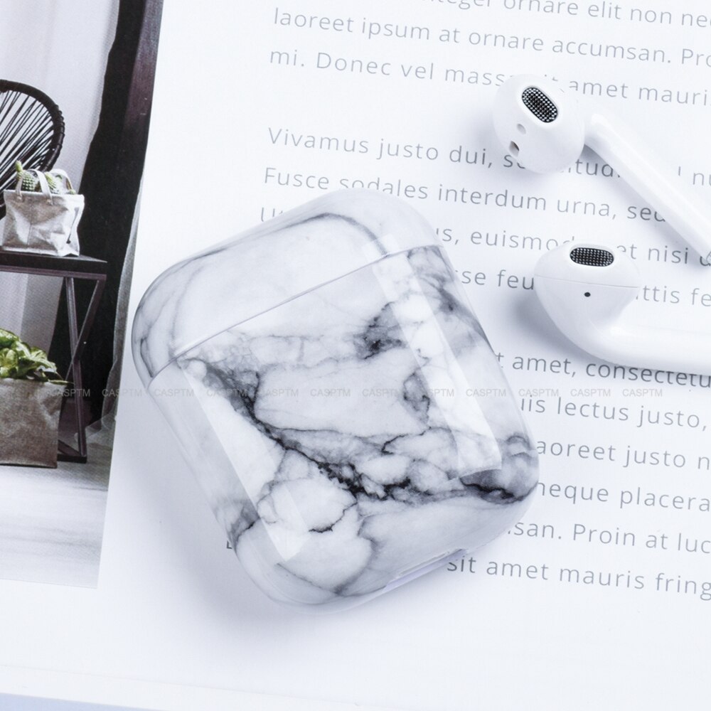 Marmurowy wzór ochronny do Airpods 1 2 twardy PC odporna na wstrząsy futerały ochronne do AirPods 1 2 marmurowa skóra etui na słuchawki: 03