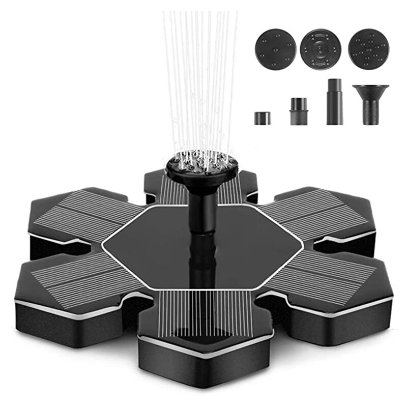 Solar Fountain Pump Solar Powered Bird Bath Fountain Pump Solar Panel Kit Water Pump Outdoor Watering Submersible Pump