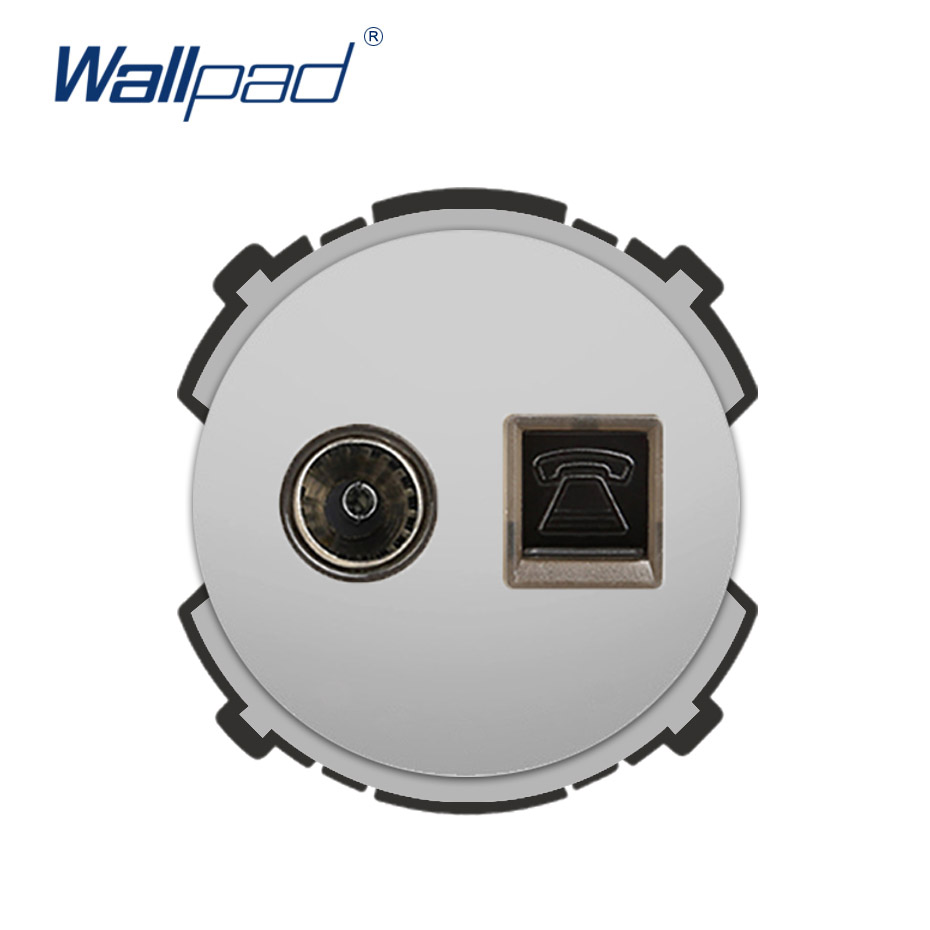 Wallpad TV & TEL Television Telephone Wall Socket Function Key Only Weak Electrical Outlets