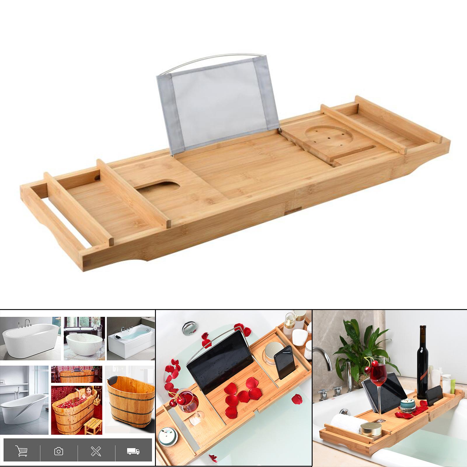 29.53-42.91inch Bathtub Caddy Tray, Bath Organizer Rack Bath Tub Tray