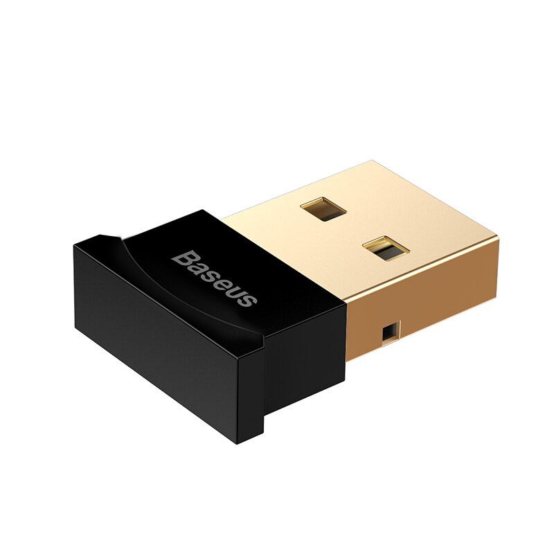 Baseus adaptador Bluetooth USB Dongle para computadora PC Mouse teclado Aux Bluetooth 4,0 de 4,2 de 5,0 receptor de música altavoz transmisor: Black