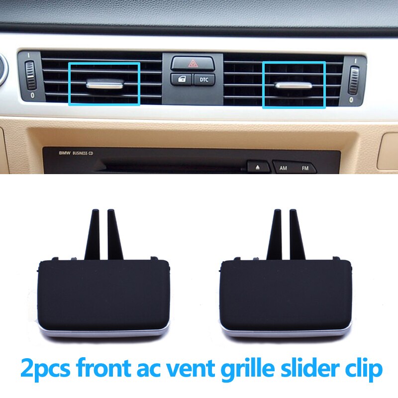 Front AC Air Vent Grille Outlet Slider Clips Repair Kit For BMW 3 Series E90 E91 E92 E93: 2pcs front slider