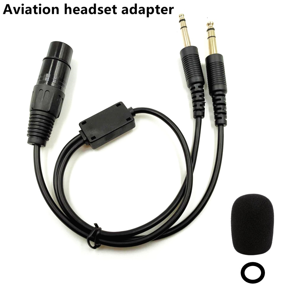 Voor Airbus Xlr Naar Ga Dual Plug 5 Pin Headset Adapter Kabel Luchtvaart Hoofdtelefoon Kabel Oortelefoon Accessoires