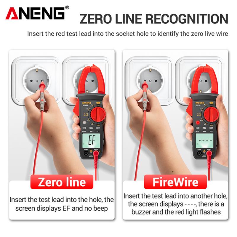 ST181 Smart Digitale Klem Meter Hoge Precisie Multimeter 400A Ac/Dc Stroomtang Digitale Display Backlight Stroomtang