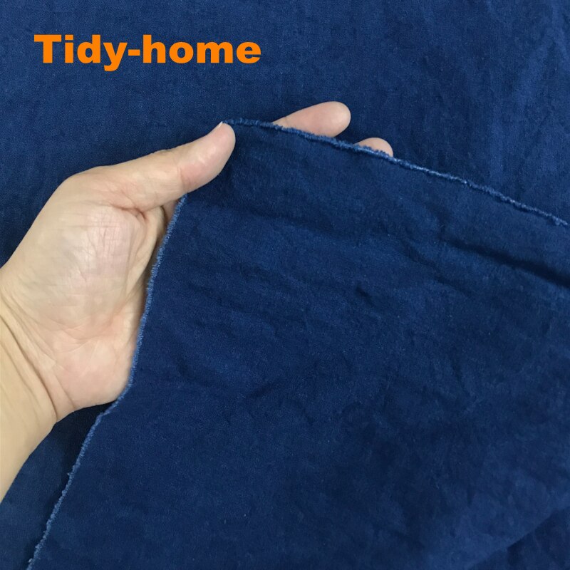 Tela de algodón 100% para manualidades, tinte azul, Natural, planta teñida, Indigo Sashiko, 150cm de ancho