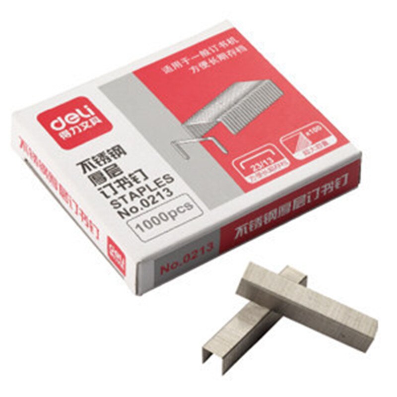 Dl 0213 rostfritt stål tjockt lager häftklammer rostfritt stål spikstift 23 13 1000 box kan beställas 100 sidor