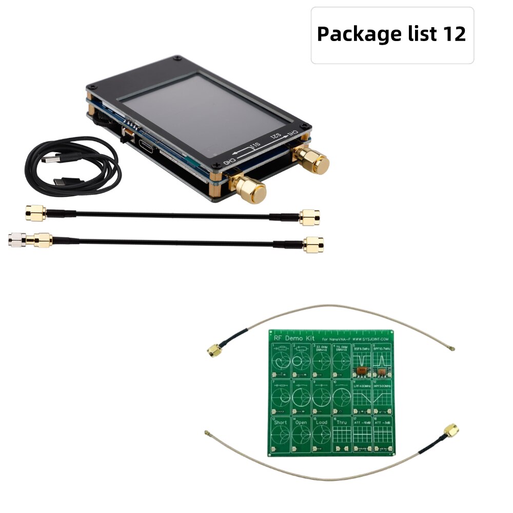 HDMB 2.8INCH Vector Network Analyzer MF HF VHF UHF Black Measuring S Parameters,with RF Demo kit