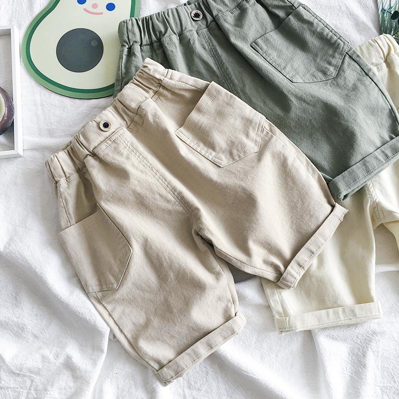 VIDMID – pantalon court ample en coton pour bébé, vêtements pour garçons, été , P5227: 3 / 8T
