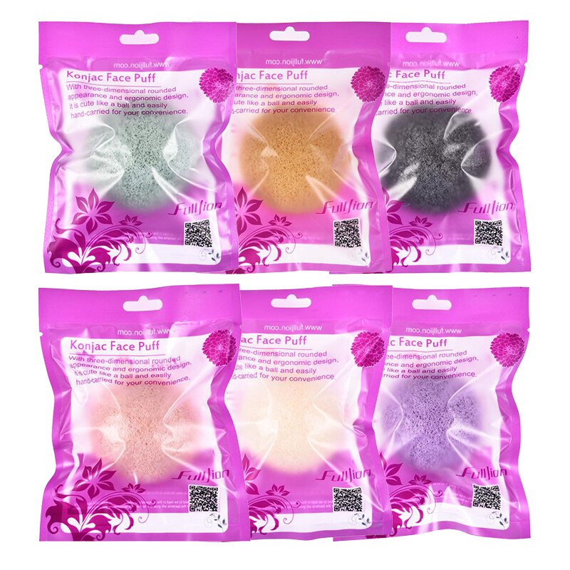 Konjac Sponge For Washing Face Round Facial Cleansing Exfoliator Bathing Puff Cleanser Tool Wash Flutter Fiber Face Puff TSLM1