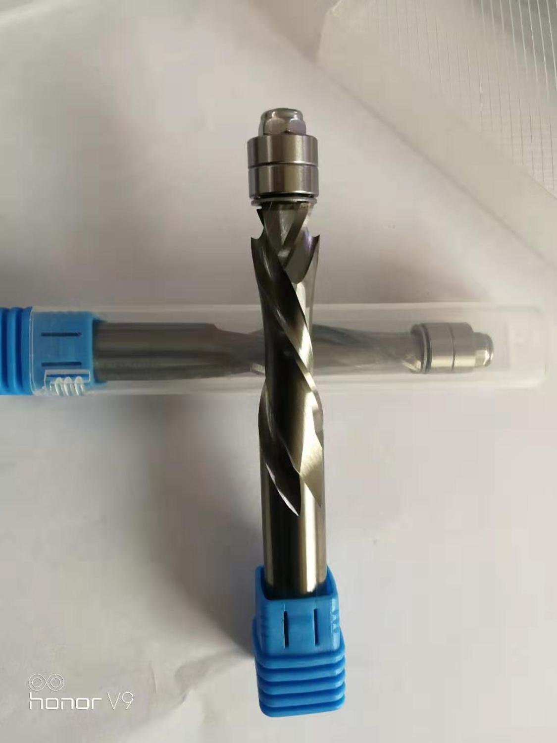 Compressie Flush Trim Vhm Spiral Router Bit Twee Fluit-1/4 "Shank 1/2" Schacht