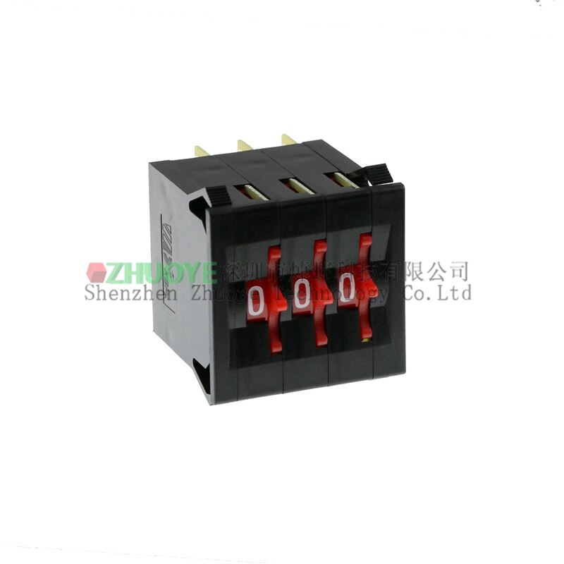 KBPL Thumbwheel Switch 0-9 Digits Thumbwheel Pushwheel Decimal Switches 30.5x8mm Plate Mount Red Black Ultrasonic switch: Red