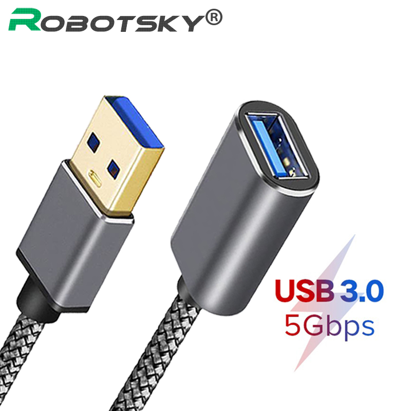 USB 3.0 Extension Cable USB 3.0 Male to Female Extension Data Sync Cord Cable for PC TV USB Keyboard Printer 0.5m/1m/2m/3m/5m