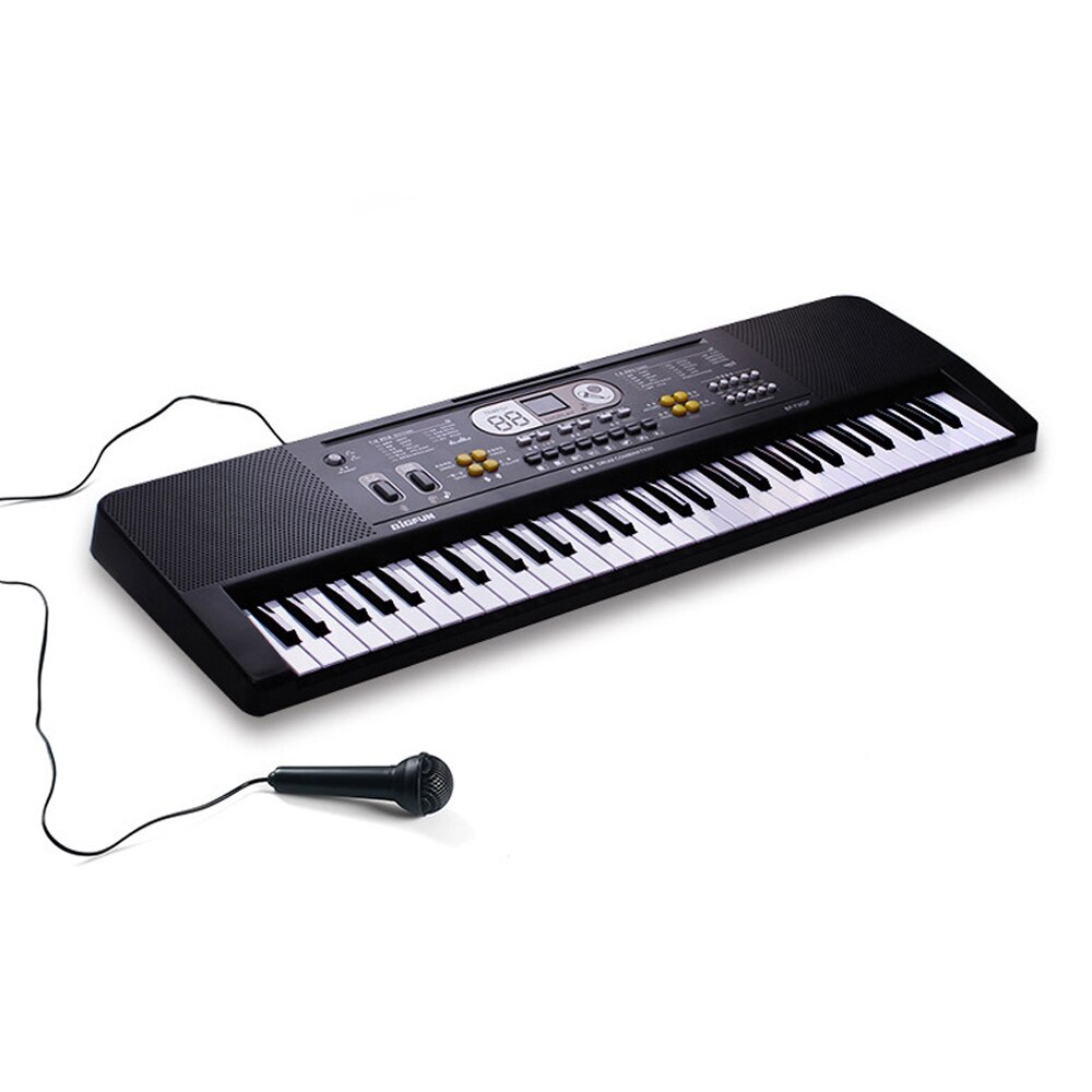 61 taster digital musik elektronisk keyboard børn multifunktionelt elektrisk klaver med mikrofon musikinstrument