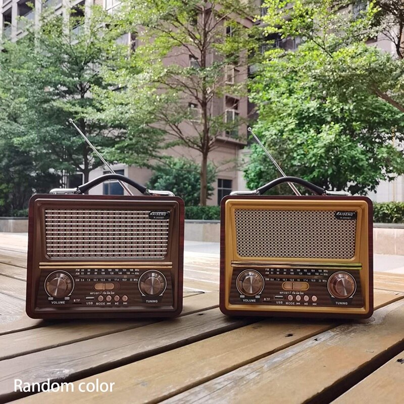 Retro-radio aus holz, am/sw/fm-radio, kabelloser bluetooth-lautsprecher, mini-bass-audio mit hoher lautstärke für zuhause und büro
