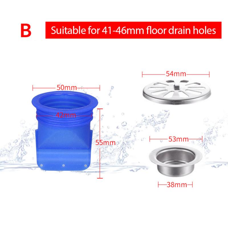Küche Badezimmer Kanalisation Dichtung Leck Schlecht Geruch-nachweisen Leck Ader Silikon Unten sterben Wasser Rohr Draininner Ader Boden Ablauf: B Blau
