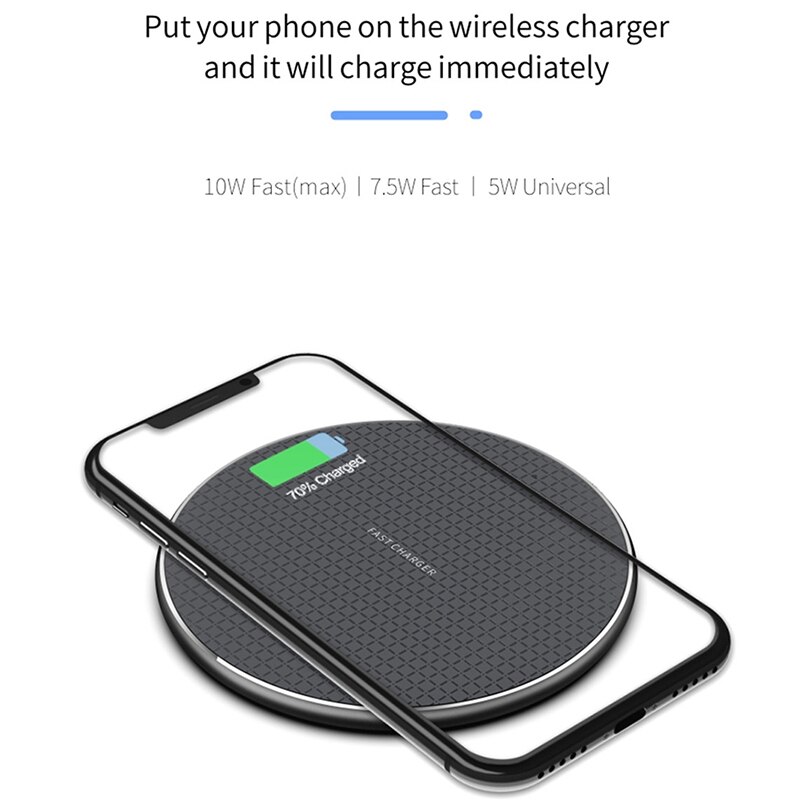 Wireless charger base for iphone xs max xr, samsung  s10 plus,  s9 s8 note 8 , 9 phone wireless fast charger qi charging adapter pad