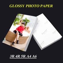 Fotopapir 3r 4r 5r a4 a6 100 ark til inkjet printer højglans fotografisk coated printpapir